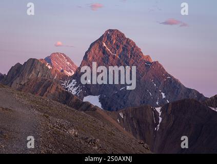 Ausblicke beim Wandern auf dem Tent Ridge im Kananaskis Country von Alberta Stockfoto