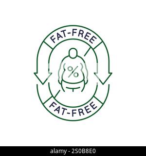 Einfaches Logo mit fettfreiem Symbol Stock Vektor