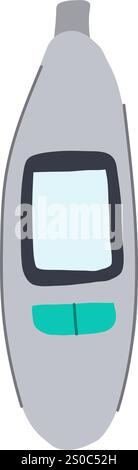 Infrarot-Thermometer Baby-Cartoon-Vektor-Illustration Stock Vektor