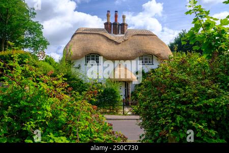 Lyndhurst, Großbritannien - 21. August 2024: Beehive Cottage auf Swan Green in der Nähe von Emery Down. New Forest National Park, Hampshire Stockfoto