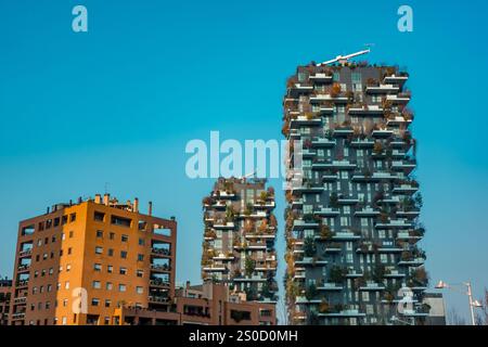 Piazza Gae Aulenti in der Nähe der Porta Garibaldi in Mailand, Italien Stockfoto