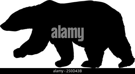 Silhouette eines Bären Stock Vektor