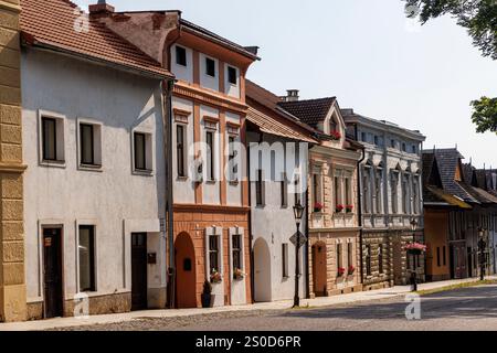 Häuser in Spišská Sobota, Slowakei Stockfoto