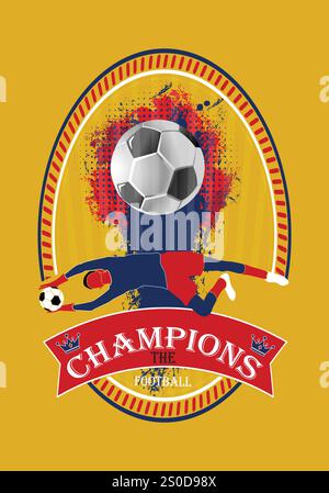 T-Shirt-Design mit sportlichen Kunstwerken Stock Vektor