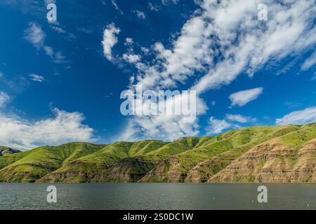 Blick vom Wawai Landing entlang des Lower Granite Lake am Snake River in der Region Palouse, Washington State, USA Stockfoto