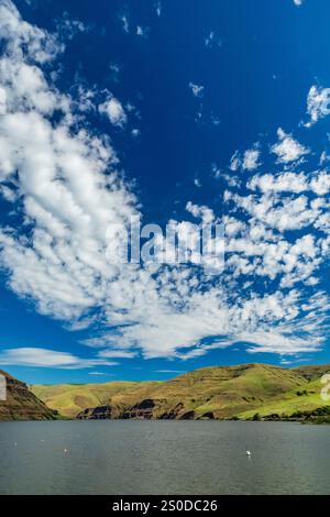 Blick vom Wawai Landing entlang des Lower Granite Lake am Snake River in der Region Palouse, Washington State, USA Stockfoto