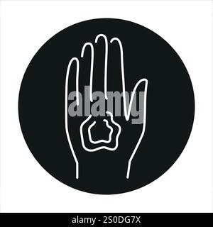 Symbol für die Farbe der Verlaufslinie. Schild für Hausverletzungen für Webseite, mobile App, Taste, Logo. Schaltfläche Vektorisoliert. Bearbeitbare Kontur. Stock Vektor