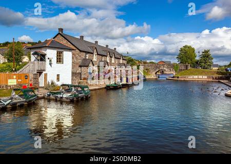 Brecon Ende des Brecon und Monmouthshire-Kanals; Wales Stockfoto