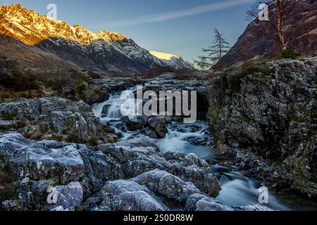 Clachaig Falls in Glencoe, Schottland Stockfoto
