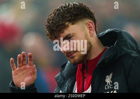 Liverpool's Harvey Elliott während des Premier League-Spiels zwischen Liverpool und Leicester City in Anfield, Liverpool am Donnerstag, den 26. Dezember 2024. (Foto: Steven Halliwell | MI News) Credit: MI News & Sport /Alamy Live News Stockfoto