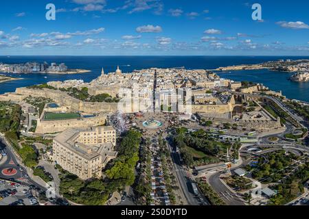 Luftaufnahme aus Valetta, Malta Stockfoto