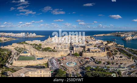 Luftaufnahme aus Valetta, Malta Stockfoto