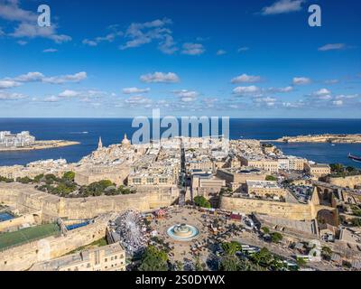 Luftaufnahme aus Valetta, Malta Stockfoto