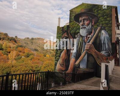 Igualeja (Provinz Málaga, Andalusien, Königreich Spanien) Stockfoto