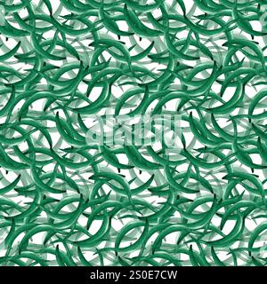 Abstrakte Blumen. Nahtloses Muster abstrakter Aquarellblumen auf weißem Hintergrund. Für Ihr Design. Stockfoto