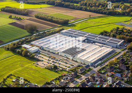 Luftaufnahme, TROX GmbH - Klimaanlage Anholt, Anholt, Isselburg, Niederrhein, Nordrhein-Westfalen, Deutschland Stockfoto