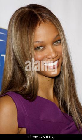 Tyra Banks bei den HRTS: Broadcasting Reality: Zeig mir das Geld! Newsmaker Luncheon fand am 22. April 2009 im Beverly Hilton Hotel in Los Angeles, USA statt. Stockfoto