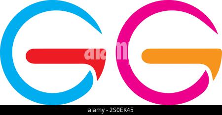 Logo-Design, bestehend aus Vektorbuchstaben Stock Vektor