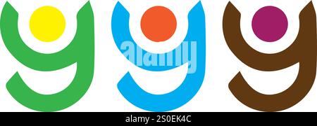 Logo-Design, bestehend aus Vektorbuchstaben Stock Vektor