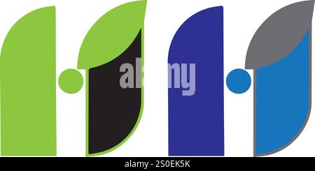 Logo-Design, bestehend aus Vektorbuchstaben Stock Vektor