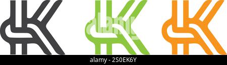 Logo-Design, bestehend aus Vektorbuchstaben Stock Vektor