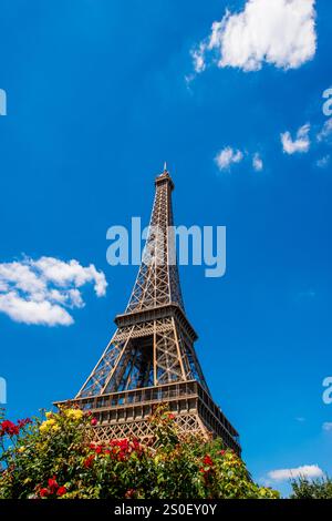 Eiffelturm benannt nach Gustave Eiffel, Champ de Mars, Paris, Frankreich. Stockfoto