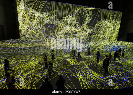 FRANKREICH. PARIS (75) (12. BEZIRK) DIE IMMERSIVE AUSSTELLUNG „PIXEL“, (DIGITALE KUNST), VON MIGUEL CHEVALIER, IM GRAND PALAIS IMMERSIF, LY Stockfoto