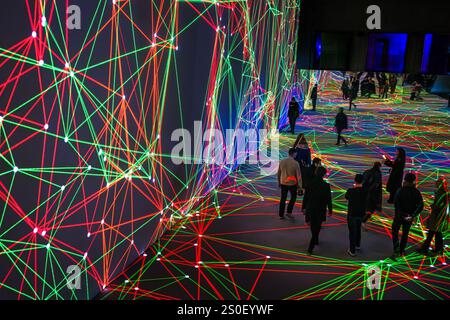 FRANKREICH. PARIS (75) (12. BEZIRK) DIE IMMERSIVE AUSSTELLUNG „PIXEL“, (DIGITALE KUNST), VON MIGUEL CHEVALIER, IM GRAND PALAIS IMMERSIF, LY Stockfoto