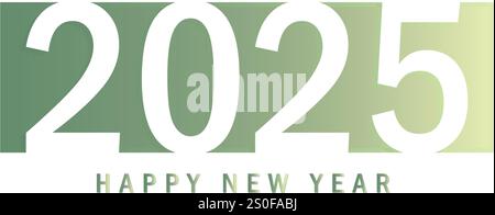 Happy New Year 2025 Gradientenvektor Stock Vektor