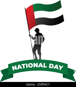 Vektor zum Nationalfeiertag der Vereinigten Arabischen Emirate Stock Vektor
