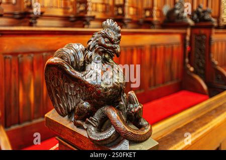 Komplizierte Holzarbeiten im St. Martin's Cathedral Stockfoto