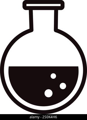 Kolben, Chemikaliengefäß - Vektorsymbol Stock Vektor