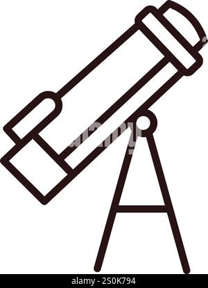 Teleskop - einfaches Vektorsymbol Stock Vektor