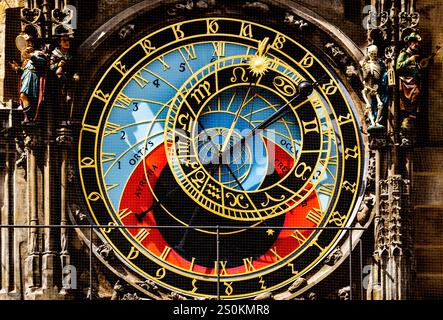 Die astronomische Uhr von Prag Stockfoto