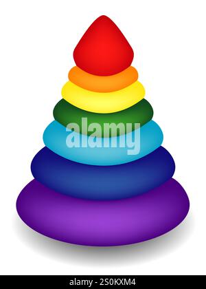 Pyramidenspielzeug. Stock Vektor