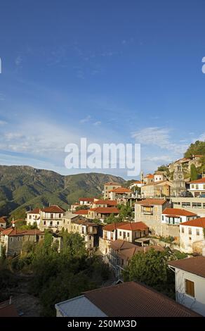 Bergdorf Langadia, Arcadia, Peloponnes, Griechenland, Europa Stockfoto