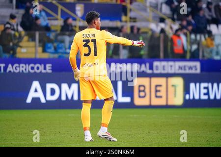 Parma, Italie. Dezember 2024. Zion Suzuki (Parma Calcio) während des italienischen Meisterschaftsspiels Serie A zwischen Parma Calcio und AC Monza am 28. Dezember 2024 im Ennio Tardini Stadion in Parma, Italien - Foto Morgese-Rossini/DPPI Credit: DPPI Media/Alamy Live News Stockfoto