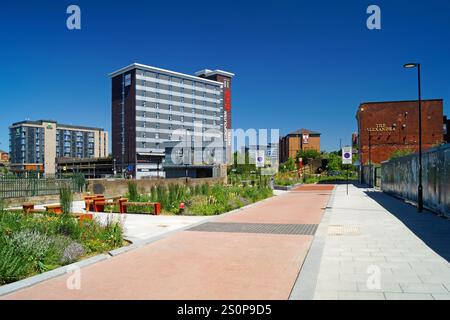 Großbritannien, South Yorkshire, Sheffield, Castlegate, die nach Westen schauen. Stockfoto