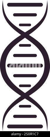 Stilisierter DNA-Strang, der die komplexen Konzepte von genetischem Code, Genomstruktur, Chromosomen, Vererbung und biologischer Vererbung darstellt Stock Vektor