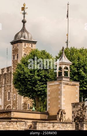 Tower of London (Königspalast seiner Majestät und Festung des Tower of London), London, England. Stockfoto