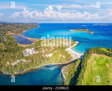 Landschaft mit Plage du Petit Sperone, Insel Korsika, Französisch Stockfoto