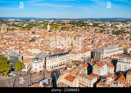 Montpellier Antenne Panoramablick. Montpellier ist die Hauptstadt des Departement Hérault in Südfrankreich. Stockfoto