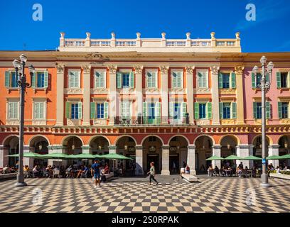 Nizza, Frankreich - 27 SEPTEMBER 2018: Place Massena Square in Nizza, Côte d'Azur in Frankreich Stockfoto
