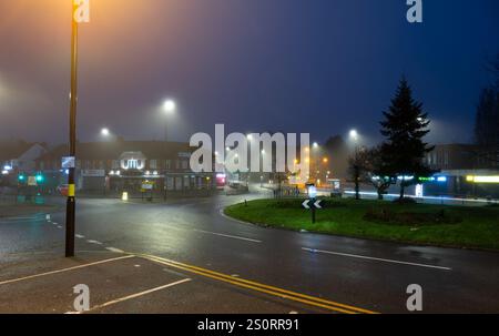 Acocks Green at Night, Birmingham, West Midlands, England, Großbritannien Stockfoto