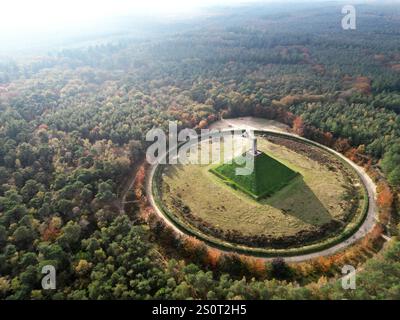 Aus der Vogelperspektive des kleinen Dorfes de Rijp, Niederlande Stockfoto
