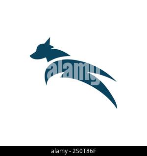 Schwarze Hund Silhouette auf weißem Hintergrund, Vektor Silhouette des Hundes auf weißem Hintergrund, Hund Logo Design Vektor, Hund Symbol, Hund Vektor, Hund Vektor, Hund Stock Vektor