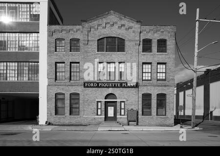 Das Ford Piquette Avenue Plant, der Geburtsort des Model T, heute ein Museum in Detroit, Michigan, USA Stockfoto