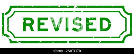 Grunge grün überarbeitet Wort Gummi Siegel Stempel auf weißem Hintergrund Stock Vektor