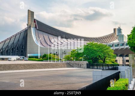 Tokio, Japan - 1. Juni 2016: Außenansicht des Yoyogi National Gymnasiums. Stockfoto