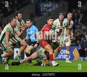 Twickenham, London, Großbritannien. Dezember 2024. Danny Care of Harlequins in Aktion während des Gallagher Premiership Rugby Big Game 16 zwischen Harlequins und Leicester Tigers im Allianz Stadium, Twickenham am 28. Dezember 2024 in London. Foto von Gary Mitchell Credit: Gary Mitchell, GMP Media/Alamy Live News Stockfoto